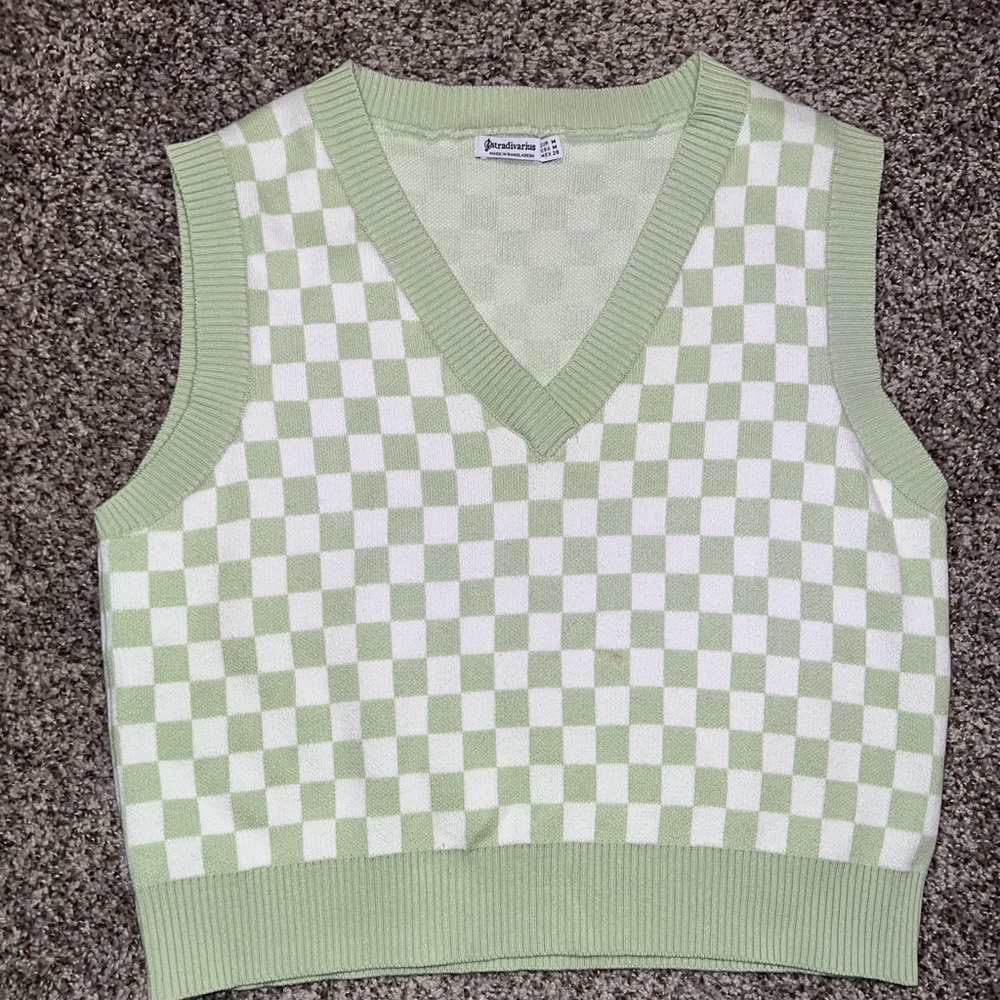 Checkered sweater vest